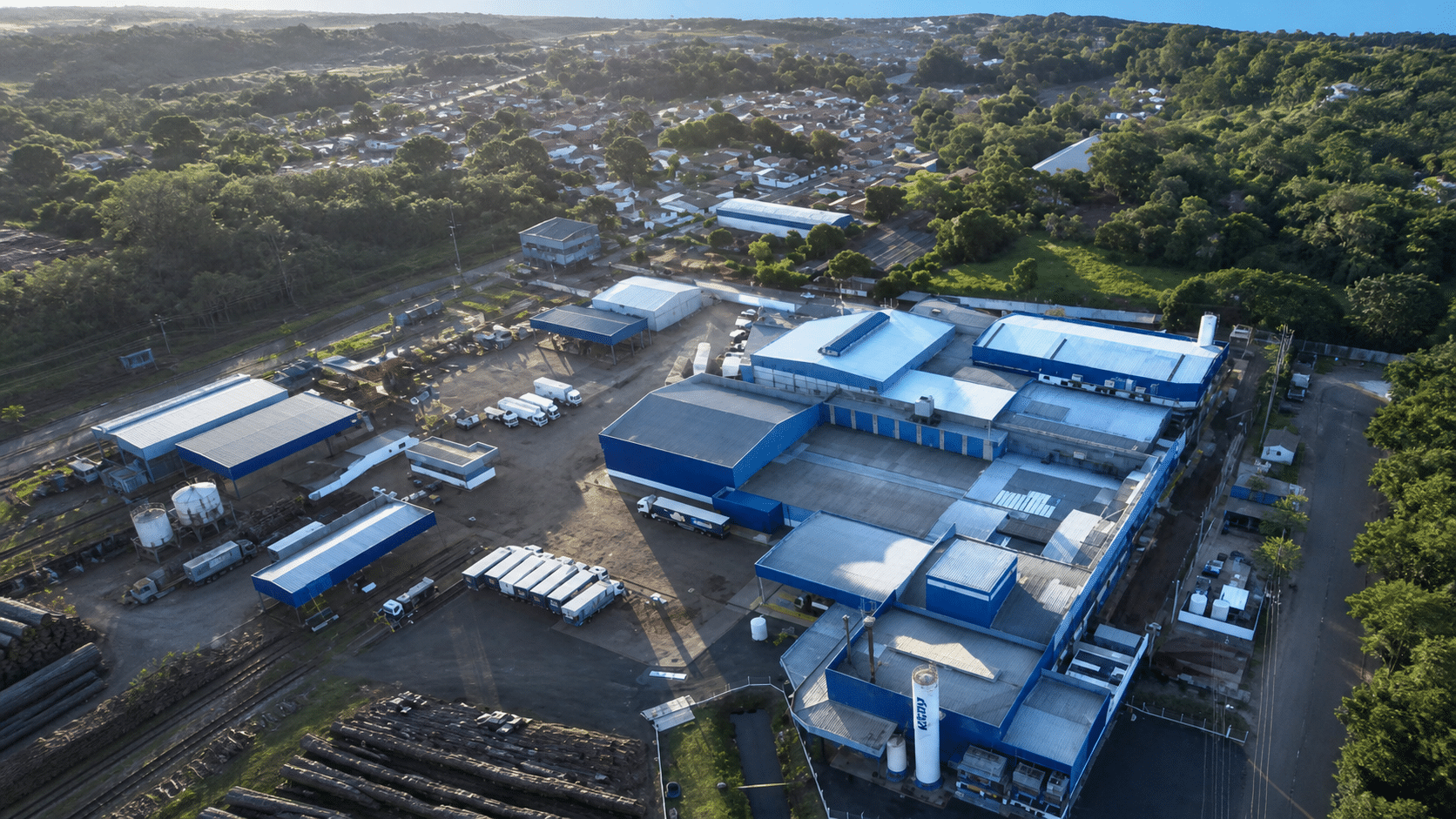 Vista aérea da empresa Grupo Pereira